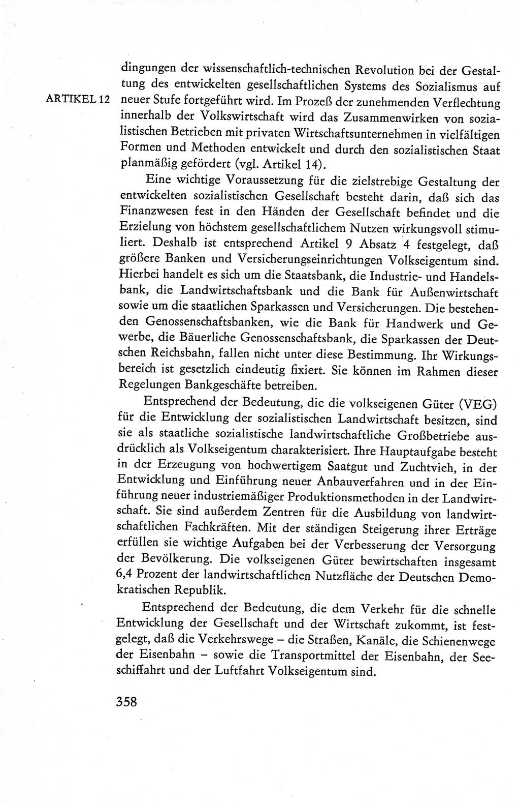 Verfassung der Deutschen Demokratischen Republik (DDR), Dokumente, Kommentar 1969, Band 1, Seite 358 (Verf. DDR Dok. Komm. 1969, Bd. 1, S. 358)