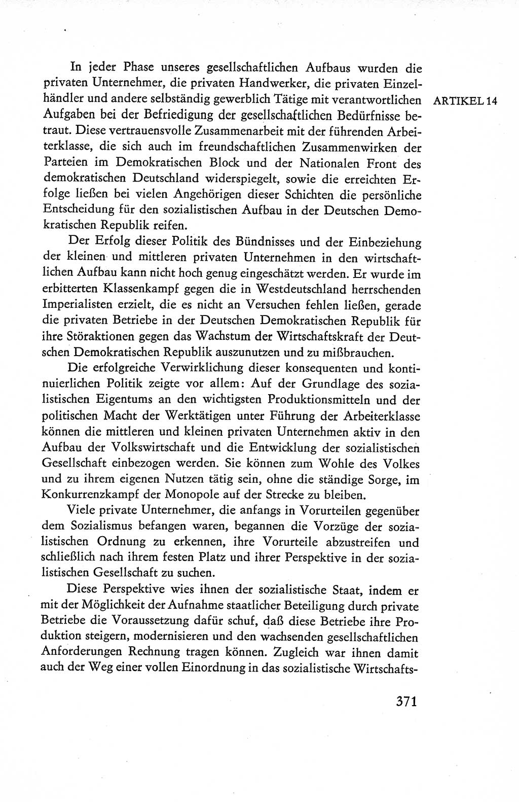 Verfassung der Deutschen Demokratischen Republik (DDR), Dokumente, Kommentar 1969, Band 1, Seite 371 (Verf. DDR Dok. Komm. 1969, Bd. 1, S. 371)