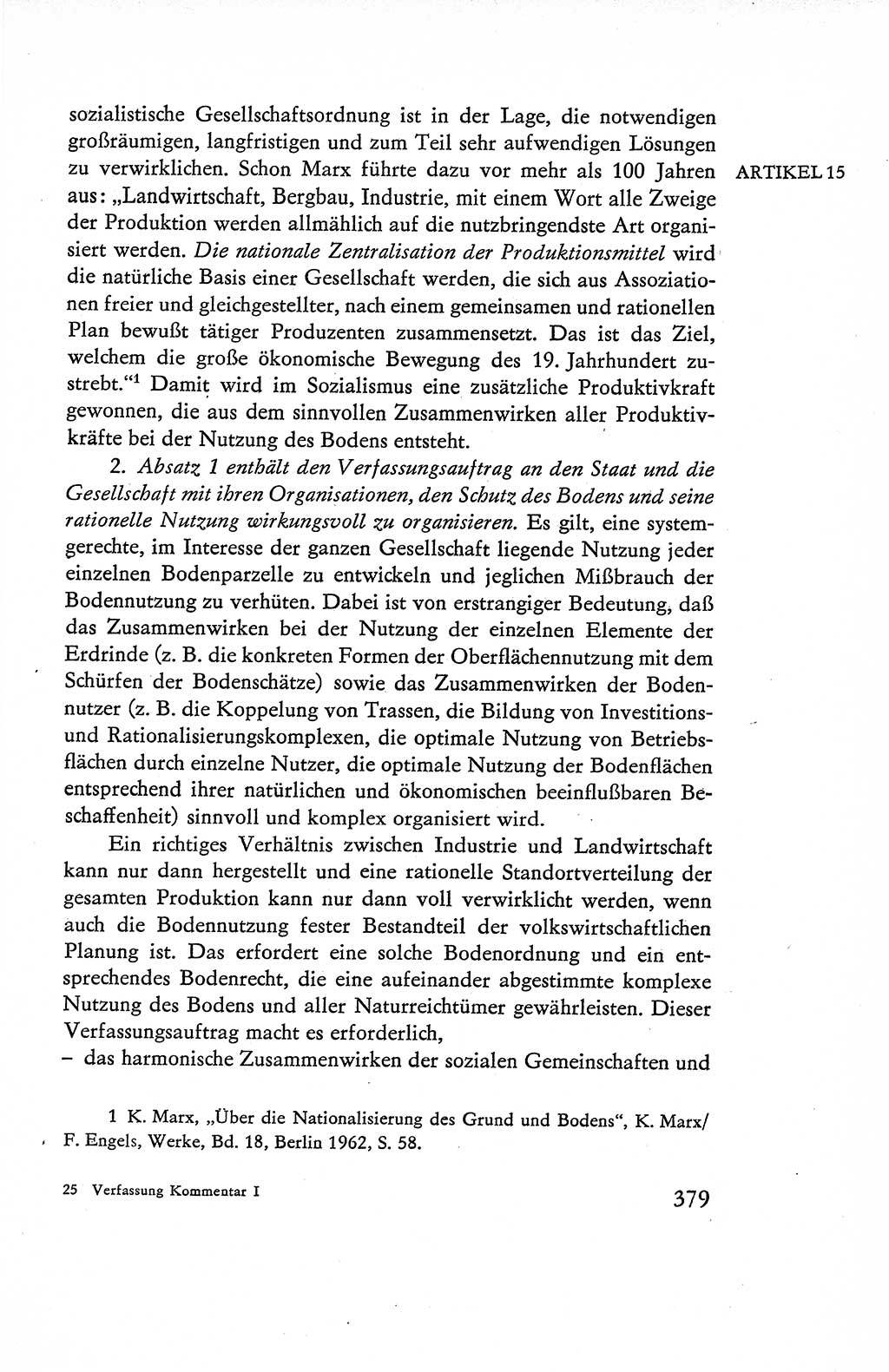 Verfassung der Deutschen Demokratischen Republik (DDR), Dokumente, Kommentar 1969, Band 1, Seite 379 (Verf. DDR Dok. Komm. 1969, Bd. 1, S. 379)