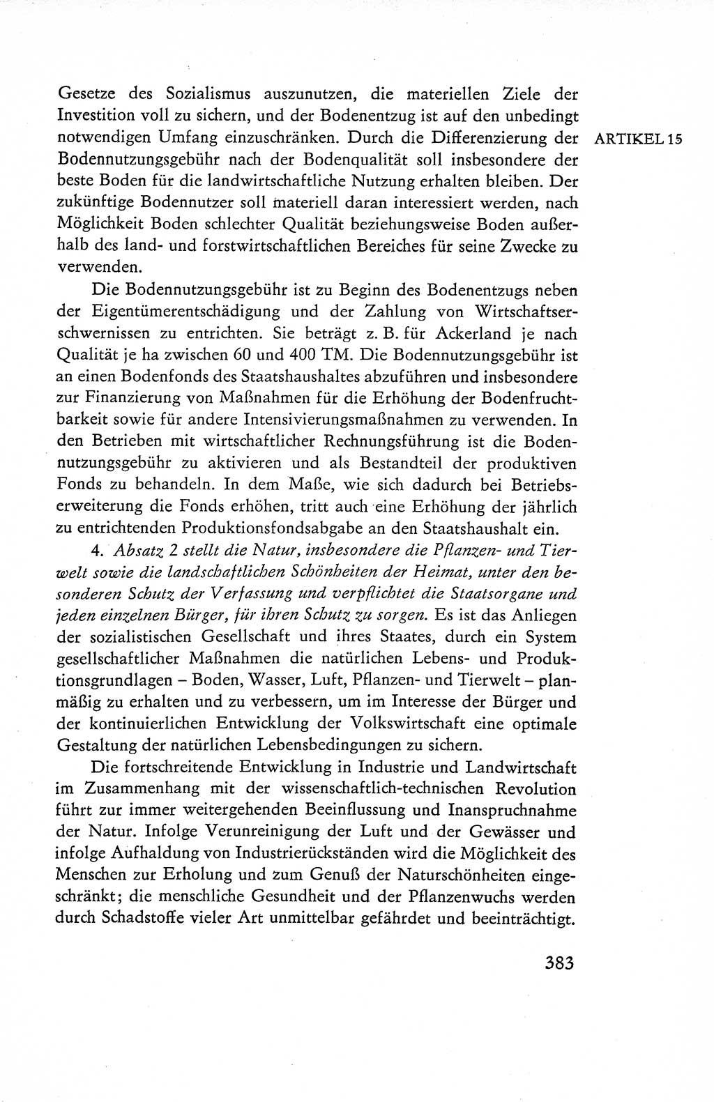 Verfassung der Deutschen Demokratischen Republik (DDR), Dokumente, Kommentar 1969, Band 1, Seite 383 (Verf. DDR Dok. Komm. 1969, Bd. 1, S. 383)