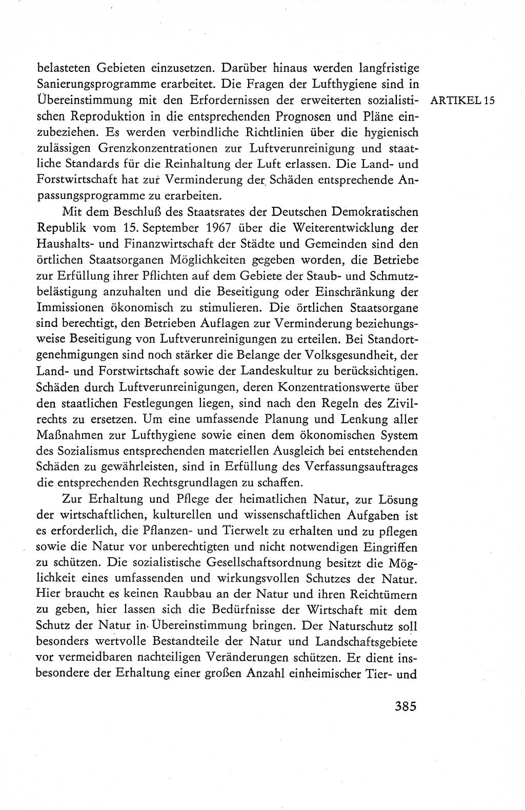 Verfassung der Deutschen Demokratischen Republik (DDR), Dokumente, Kommentar 1969, Band 1, Seite 385 (Verf. DDR Dok. Komm. 1969, Bd. 1, S. 385)