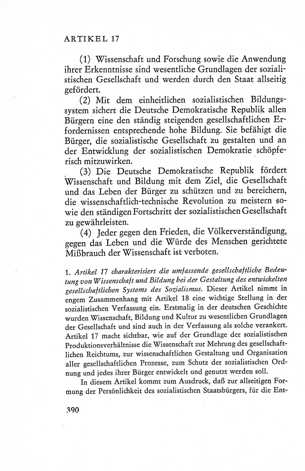 Verfassung der Deutschen Demokratischen Republik (DDR), Dokumente, Kommentar 1969, Band 1, Seite 390 (Verf. DDR Dok. Komm. 1969, Bd. 1, S. 390)