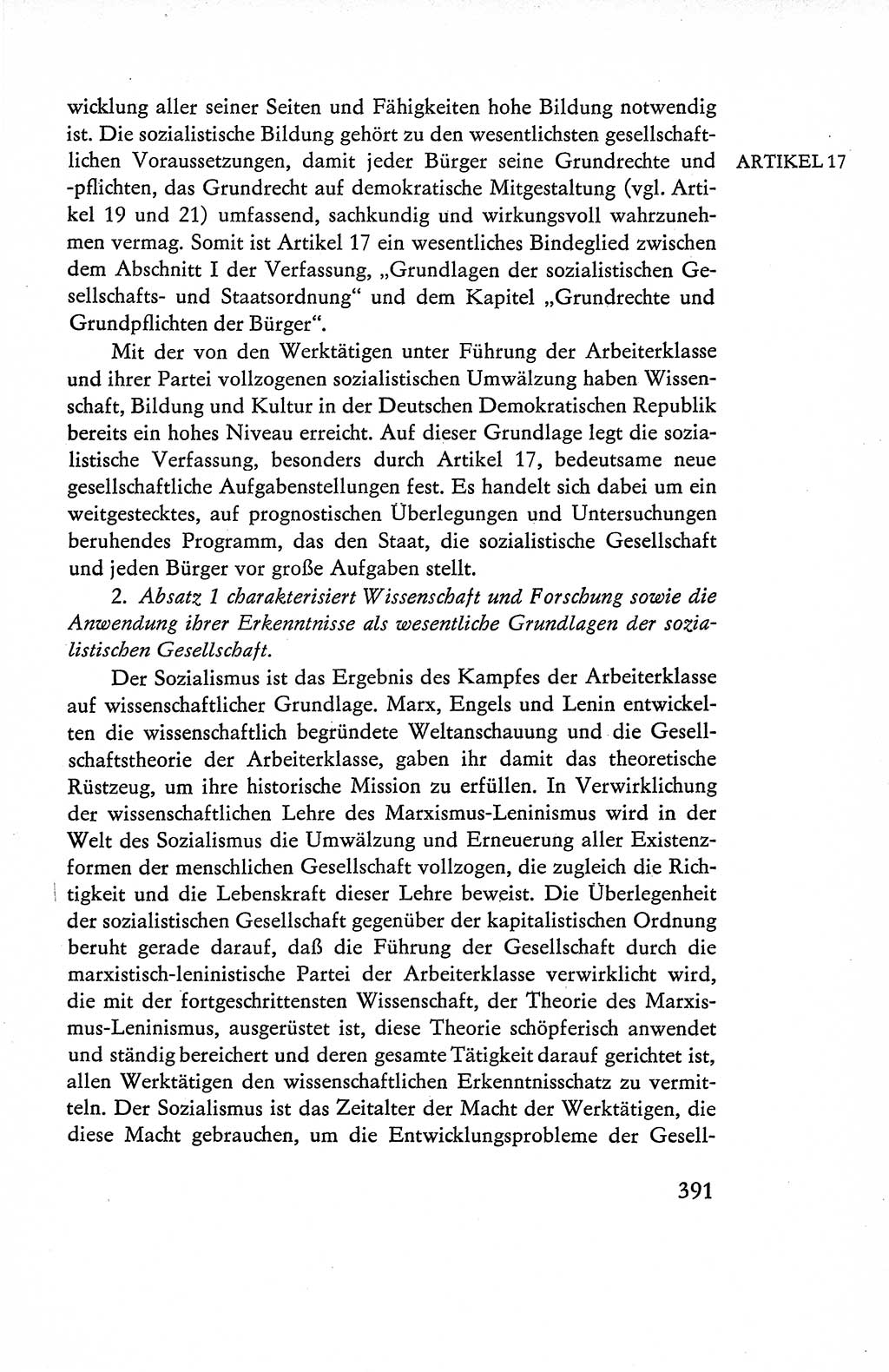 Verfassung der Deutschen Demokratischen Republik (DDR), Dokumente, Kommentar 1969, Band 1, Seite 391 (Verf. DDR Dok. Komm. 1969, Bd. 1, S. 391)