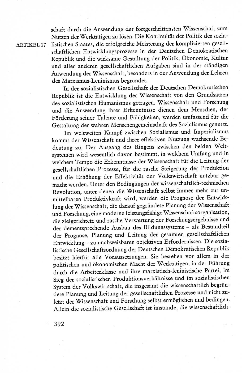 Verfassung der Deutschen Demokratischen Republik (DDR), Dokumente, Kommentar 1969, Band 1, Seite 392 (Verf. DDR Dok. Komm. 1969, Bd. 1, S. 392)