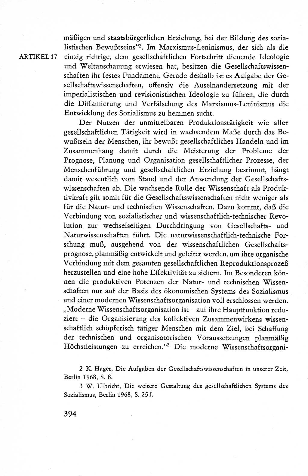 Verfassung der Deutschen Demokratischen Republik (DDR), Dokumente, Kommentar 1969, Band 1, Seite 394 (Verf. DDR Dok. Komm. 1969, Bd. 1, S. 394)