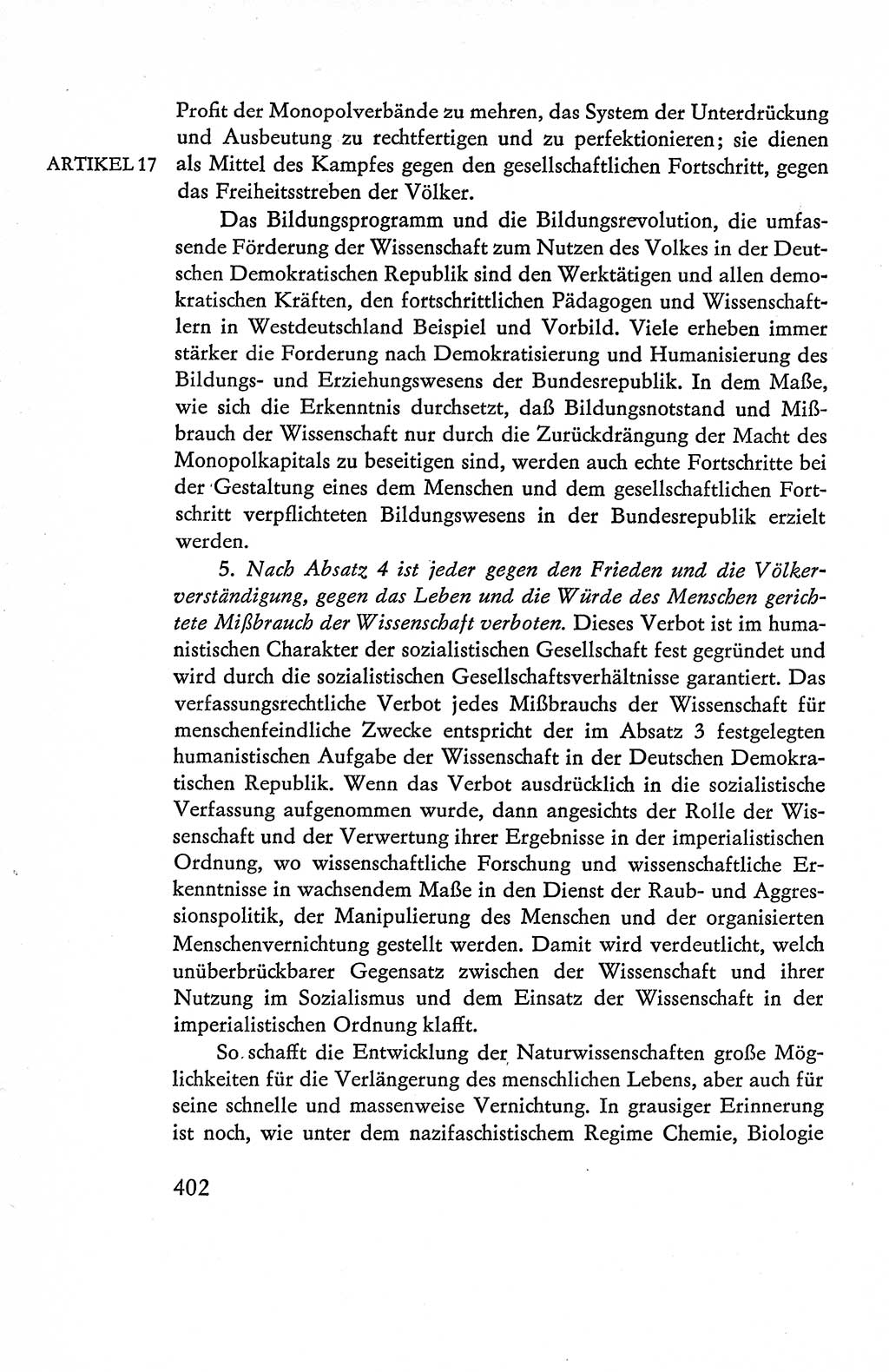 Verfassung der Deutschen Demokratischen Republik (DDR), Dokumente, Kommentar 1969, Band 1, Seite 402 (Verf. DDR Dok. Komm. 1969, Bd. 1, S. 402)