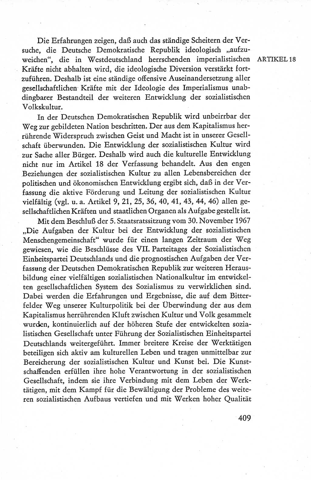 Verfassung der Deutschen Demokratischen Republik (DDR), Dokumente, Kommentar 1969, Band 1, Seite 409 (Verf. DDR Dok. Komm. 1969, Bd. 1, S. 409)
