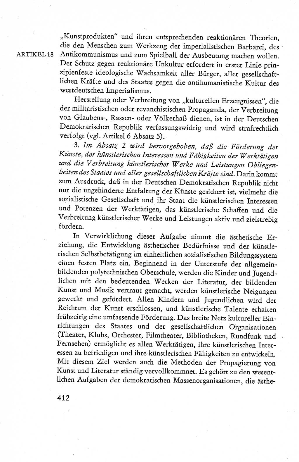 Verfassung der Deutschen Demokratischen Republik (DDR), Dokumente, Kommentar 1969, Band 1, Seite 412 (Verf. DDR Dok. Komm. 1969, Bd. 1, S. 412)