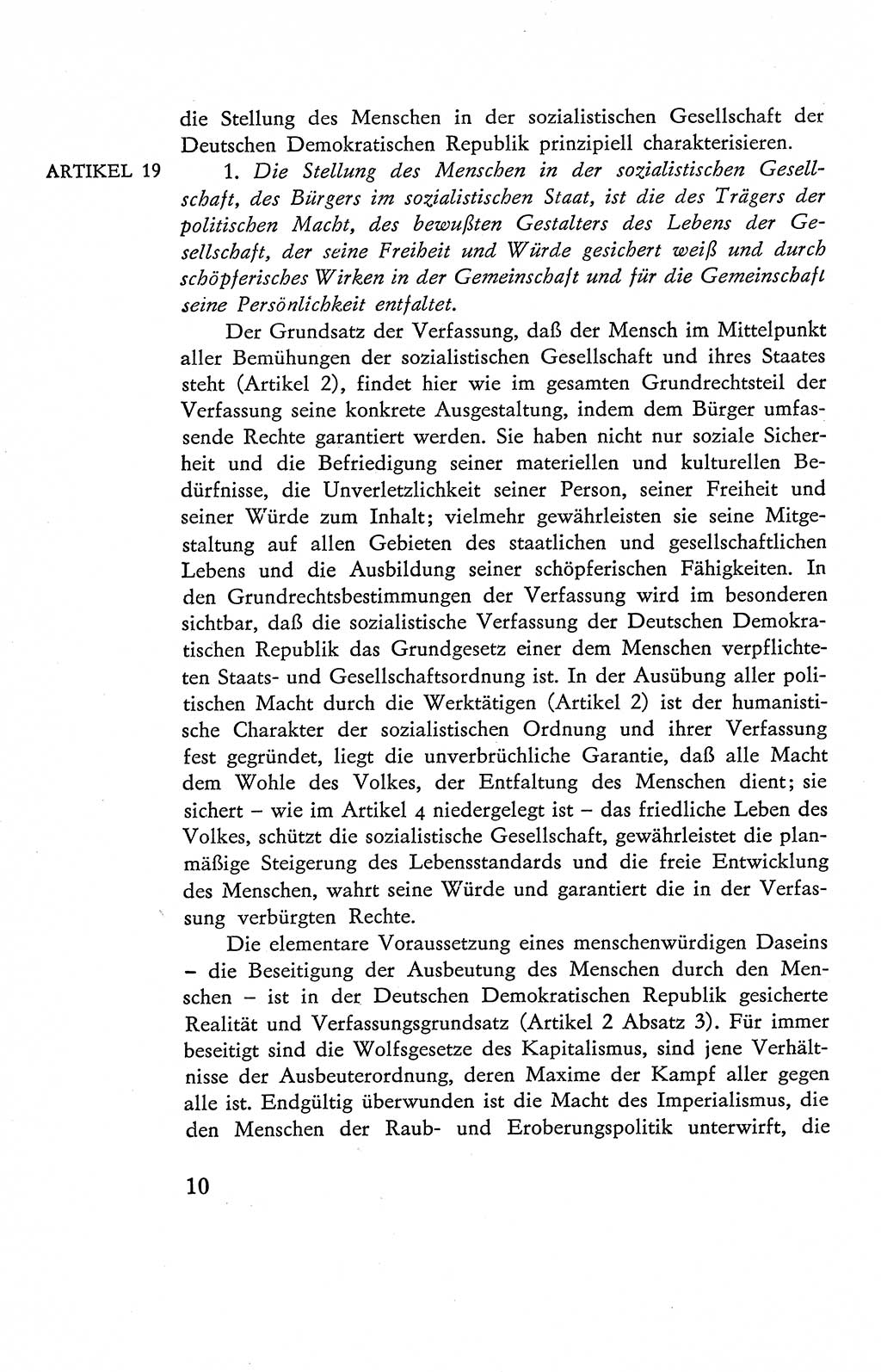 Verfassung der Deutschen Demokratischen Republik (DDR), Dokumente, Kommentar 1969, Band 2, Seite 10 (Verf. DDR Dok. Komm. 1969, Bd. 2, S. 10)