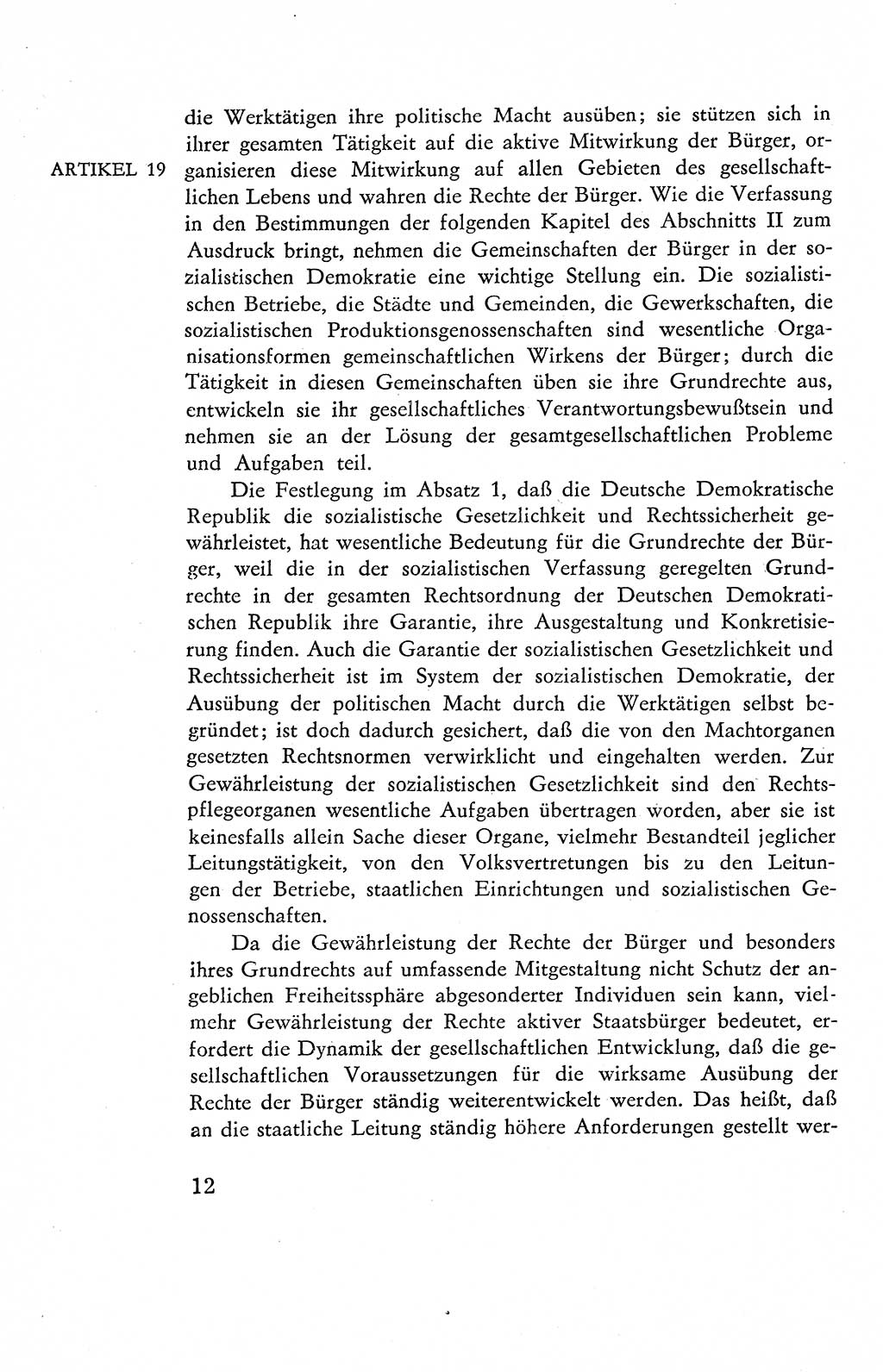 Verfassung der Deutschen Demokratischen Republik (DDR), Dokumente, Kommentar 1969, Band 2, Seite 12 (Verf. DDR Dok. Komm. 1969, Bd. 2, S. 12)