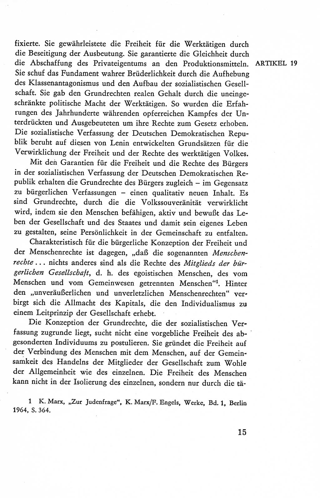 Verfassung der Deutschen Demokratischen Republik (DDR), Dokumente, Kommentar 1969, Band 2, Seite 15 (Verf. DDR Dok. Komm. 1969, Bd. 2, S. 15)
