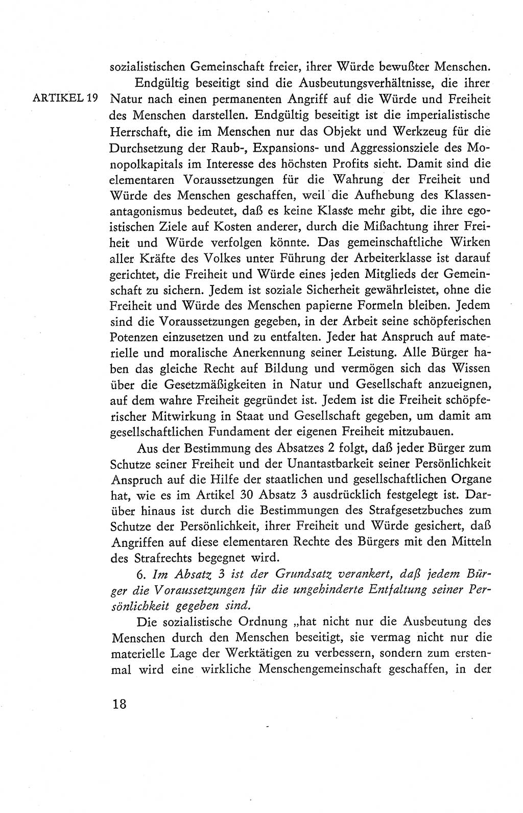 Verfassung der Deutschen Demokratischen Republik (DDR), Dokumente, Kommentar 1969, Band 2, Seite 18 (Verf. DDR Dok. Komm. 1969, Bd. 2, S. 18)
