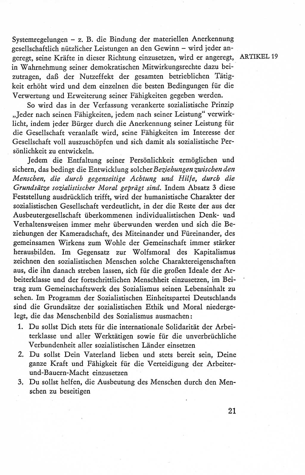 Verfassung der Deutschen Demokratischen Republik (DDR), Dokumente, Kommentar 1969, Band 2, Seite 21 (Verf. DDR Dok. Komm. 1969, Bd. 2, S. 21)