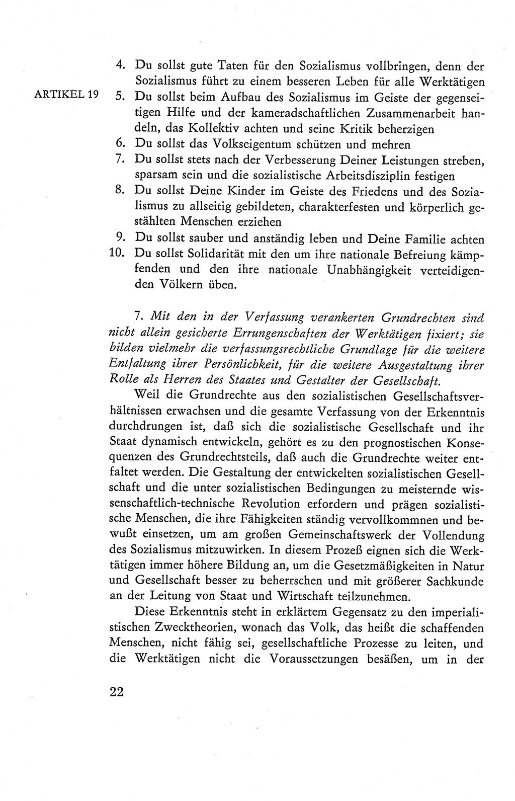 Verfassung der Deutschen Demokratischen Republik (DDR), Dokumente, Kommentar 1969, Band 2, Seite 22 (Verf. DDR Dok. Komm. 1969, Bd. 2, S. 22)