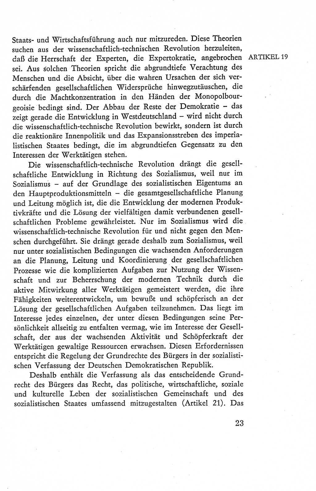 Verfassung der Deutschen Demokratischen Republik (DDR), Dokumente, Kommentar 1969, Band 2, Seite 23 (Verf. DDR Dok. Komm. 1969, Bd. 2, S. 23)