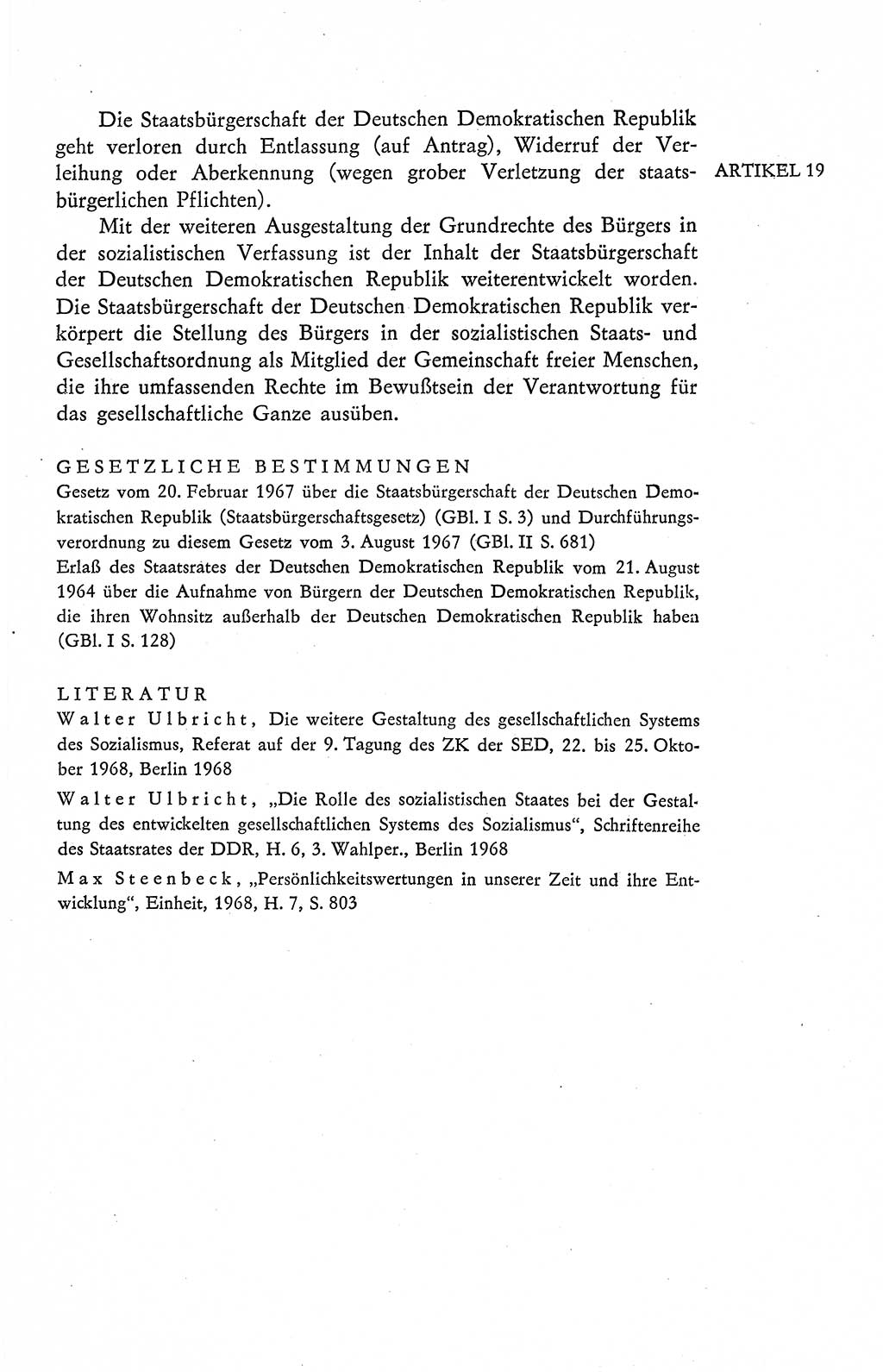 Verfassung der Deutschen Demokratischen Republik (DDR), Dokumente, Kommentar 1969, Band 2, Seite 27 (Verf. DDR Dok. Komm. 1969, Bd. 2, S. 27)