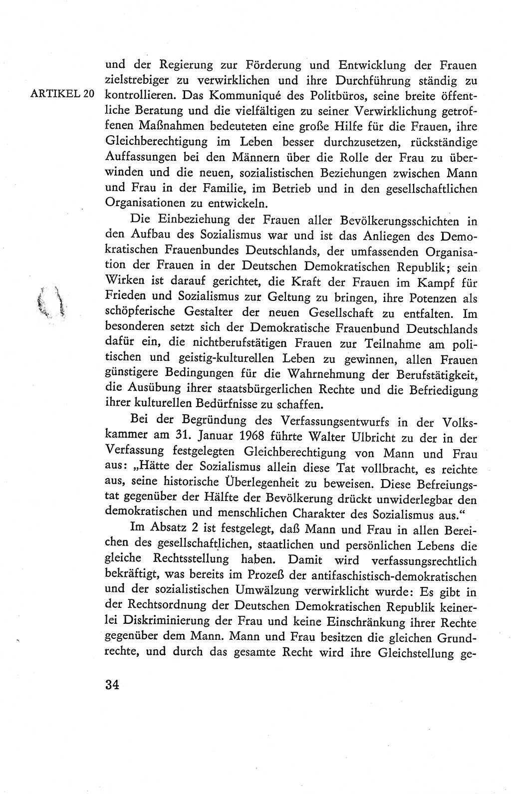 Verfassung der Deutschen Demokratischen Republik (DDR), Dokumente, Kommentar 1969, Band 2, Seite 34 (Verf. DDR Dok. Komm. 1969, Bd. 2, S. 34)