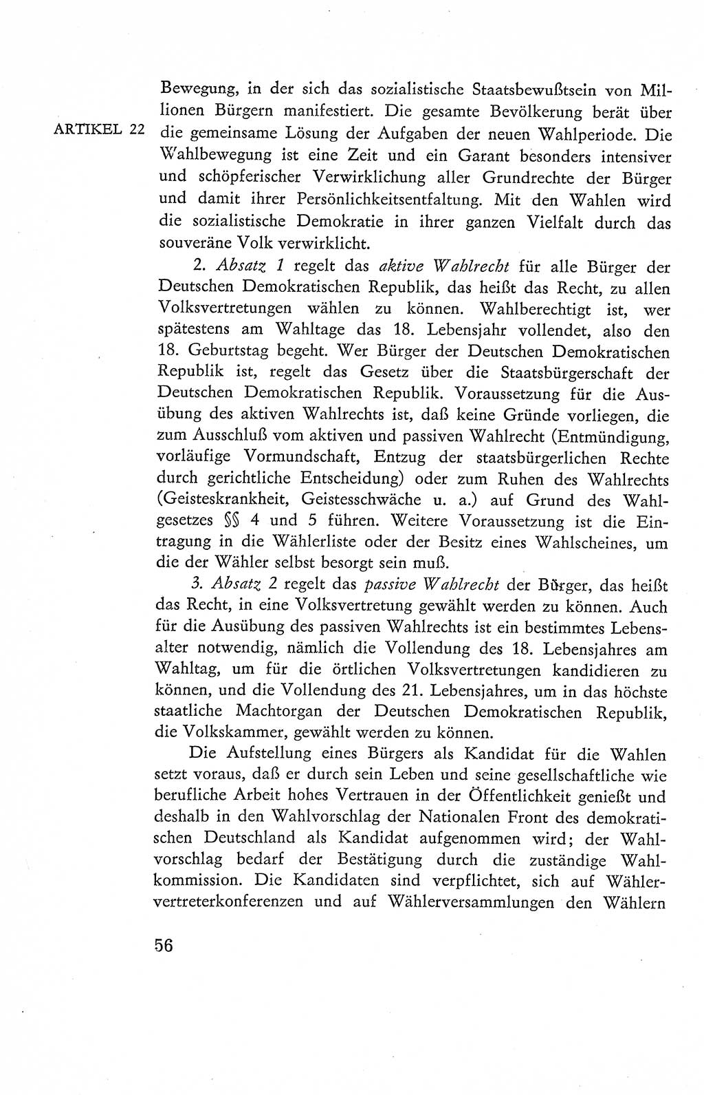 Verfassung der Deutschen Demokratischen Republik (DDR), Dokumente, Kommentar 1969, Band 2, Seite 56 (Verf. DDR Dok. Komm. 1969, Bd. 2, S. 56)