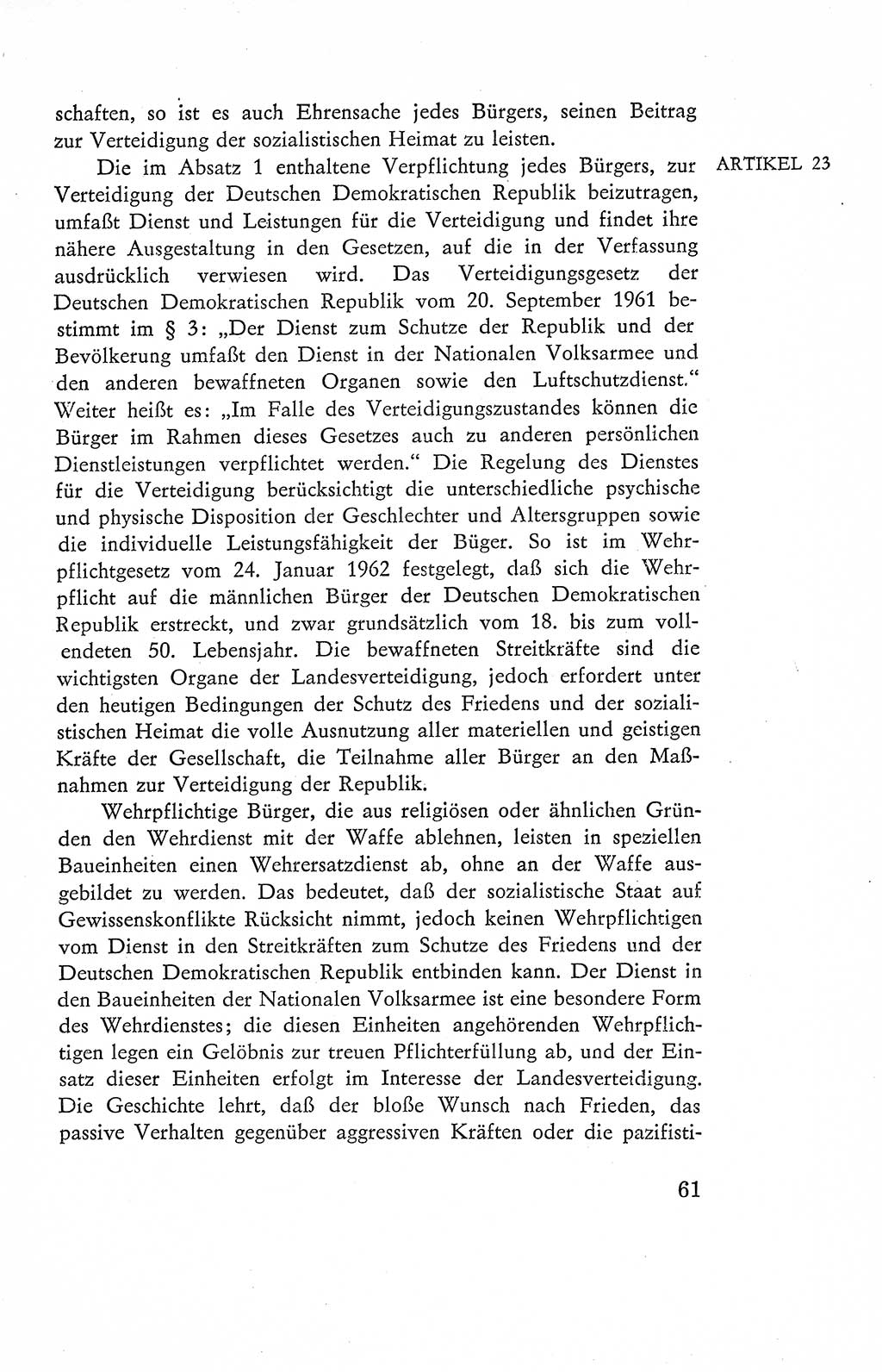 Verfassung der Deutschen Demokratischen Republik (DDR), Dokumente, Kommentar 1969, Band 2, Seite 61 (Verf. DDR Dok. Komm. 1969, Bd. 2, S. 61)