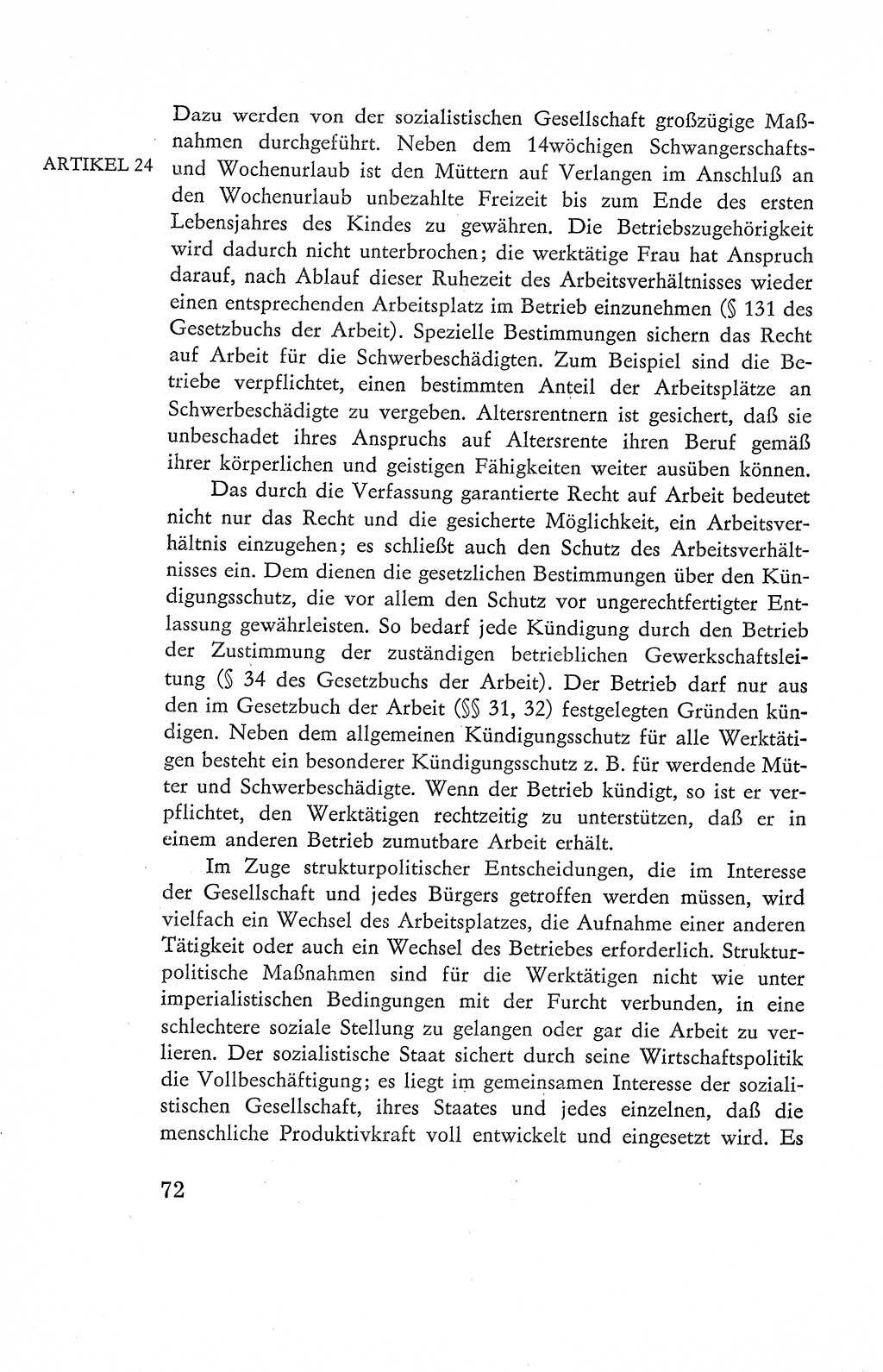 Verfassung der Deutschen Demokratischen Republik (DDR), Dokumente, Kommentar 1969, Band 2, Seite 72 (Verf. DDR Dok. Komm. 1969, Bd. 2, S. 72)