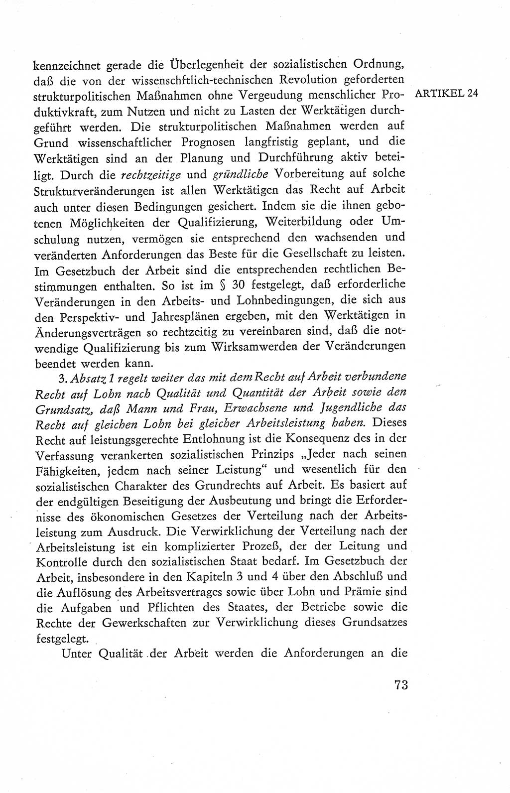 Verfassung der Deutschen Demokratischen Republik (DDR), Dokumente, Kommentar 1969, Band 2, Seite 73 (Verf. DDR Dok. Komm. 1969, Bd. 2, S. 73)