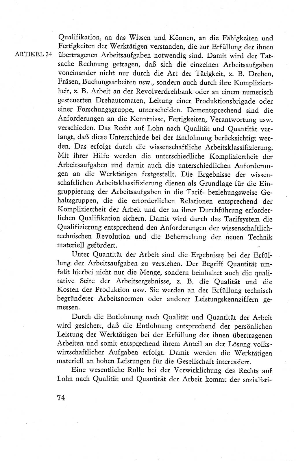 Verfassung der Deutschen Demokratischen Republik (DDR), Dokumente, Kommentar 1969, Band 2, Seite 74 (Verf. DDR Dok. Komm. 1969, Bd. 2, S. 74)