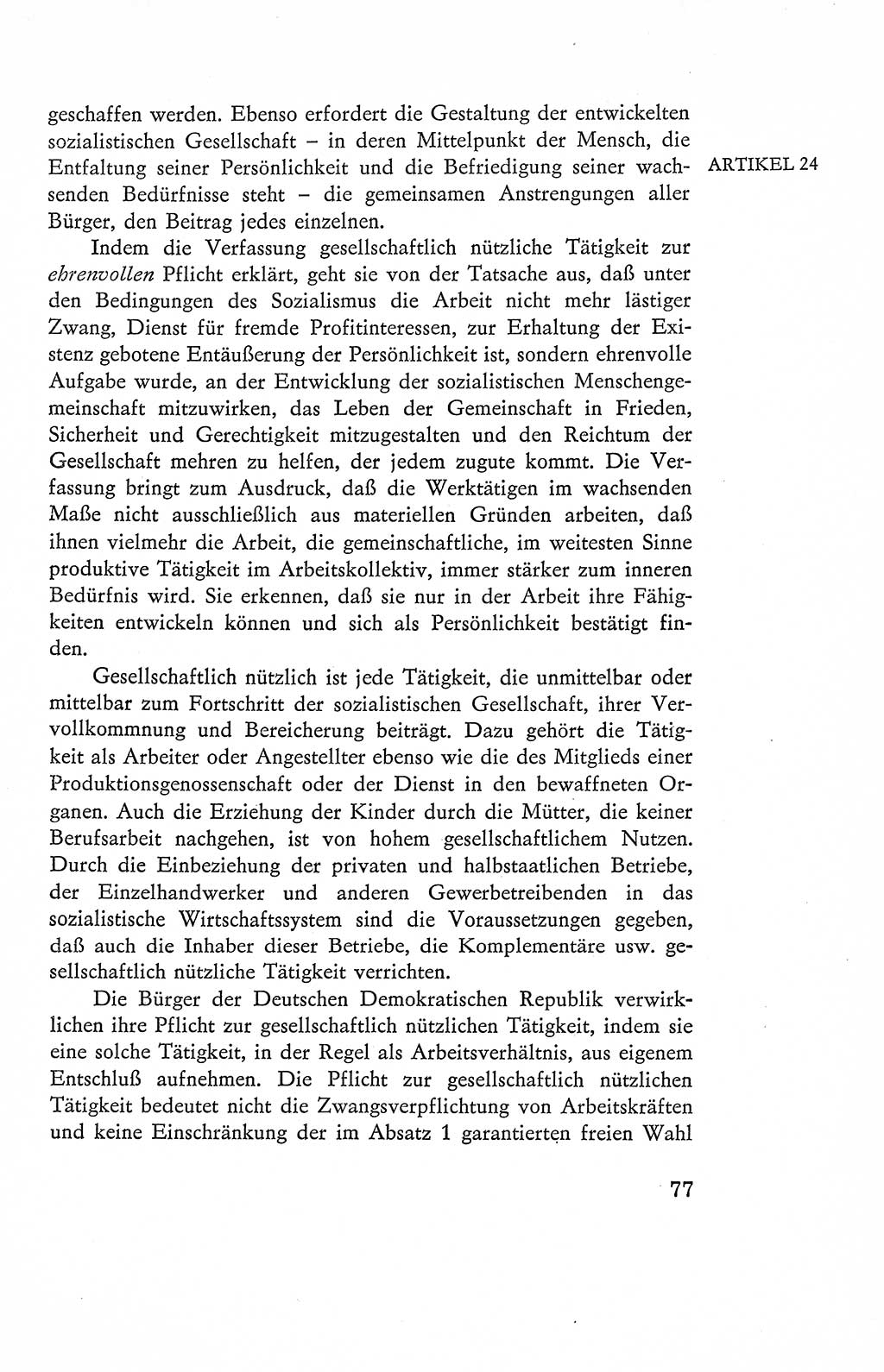 Verfassung der Deutschen Demokratischen Republik (DDR), Dokumente, Kommentar 1969, Band 2, Seite 77 (Verf. DDR Dok. Komm. 1969, Bd. 2, S. 77)