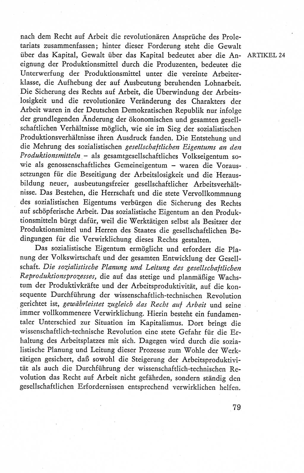 Verfassung der Deutschen Demokratischen Republik (DDR), Dokumente, Kommentar 1969, Band 2, Seite 79 (Verf. DDR Dok. Komm. 1969, Bd. 2, S. 79)