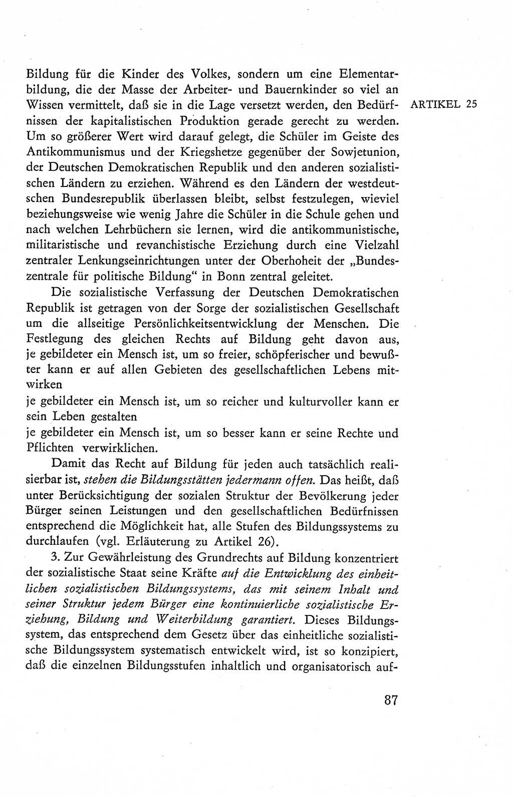 Verfassung der Deutschen Demokratischen Republik (DDR), Dokumente, Kommentar 1969, Band 2, Seite 87 (Verf. DDR Dok. Komm. 1969, Bd. 2, S. 87)