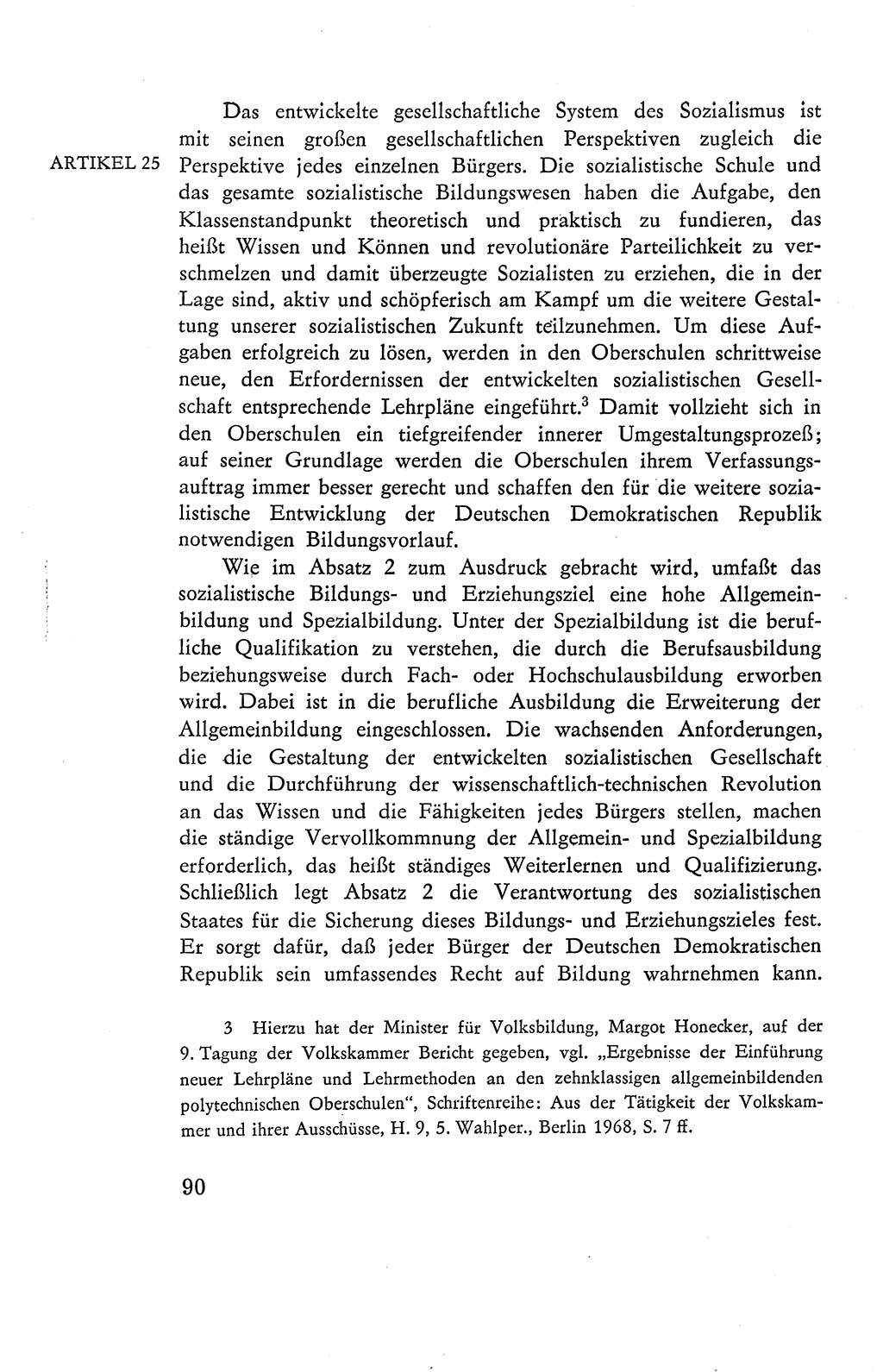 Verfassung der Deutschen Demokratischen Republik (DDR), Dokumente, Kommentar 1969, Band 2, Seite 90 (Verf. DDR Dok. Komm. 1969, Bd. 2, S. 90)