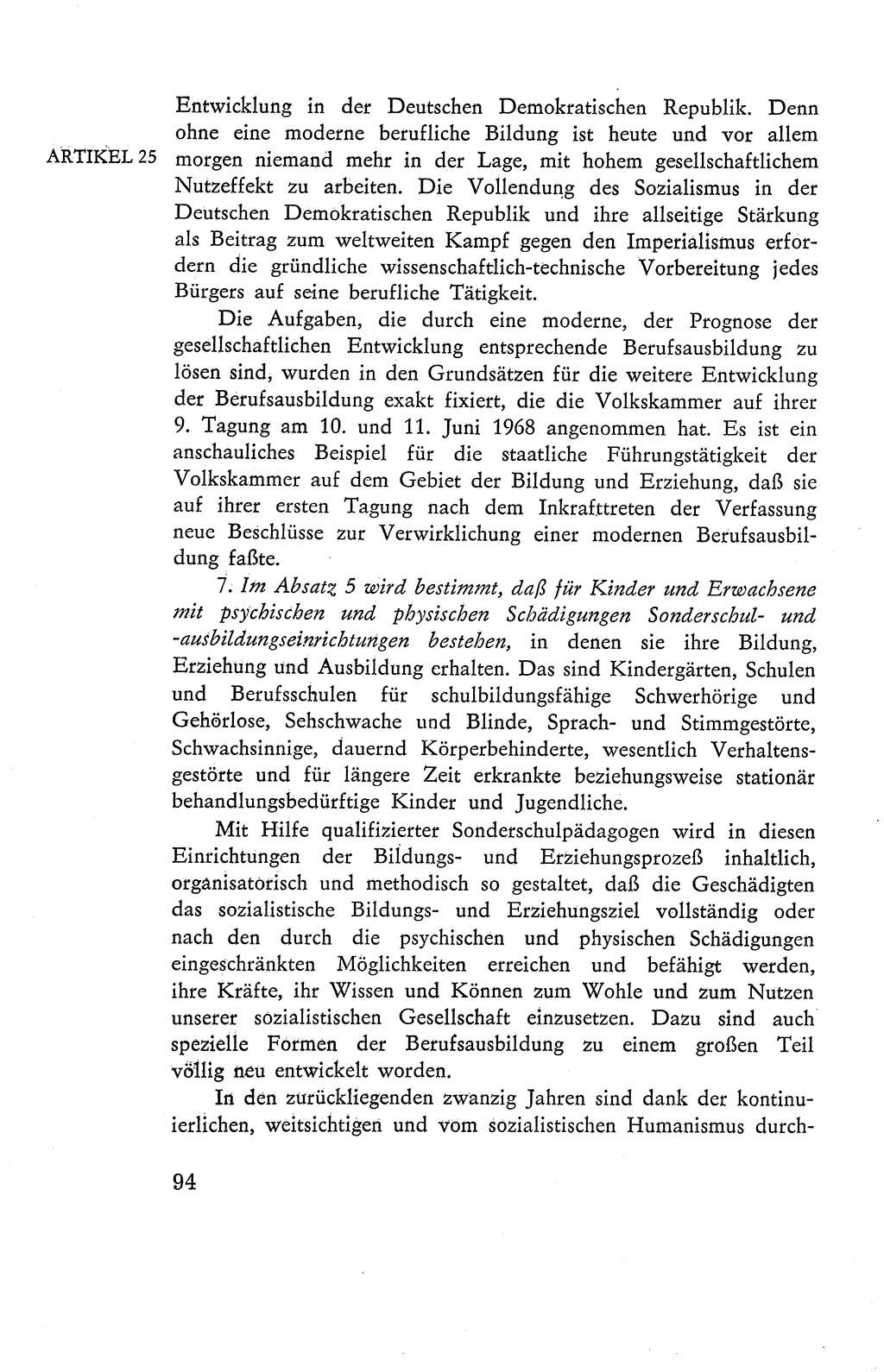 Verfassung der Deutschen Demokratischen Republik (DDR), Dokumente, Kommentar 1969, Band 2, Seite 94 (Verf. DDR Dok. Komm. 1969, Bd. 2, S. 94)