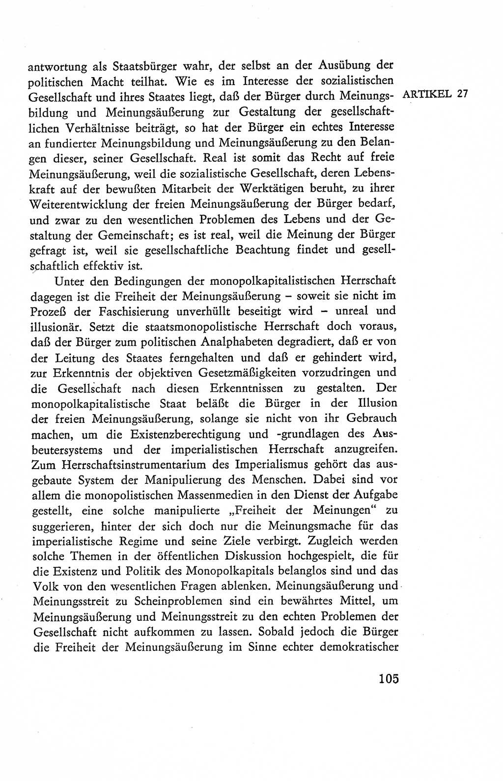 Verfassung der Deutschen Demokratischen Republik (DDR), Dokumente, Kommentar 1969, Band 2, Seite 105 (Verf. DDR Dok. Komm. 1969, Bd. 2, S. 105)