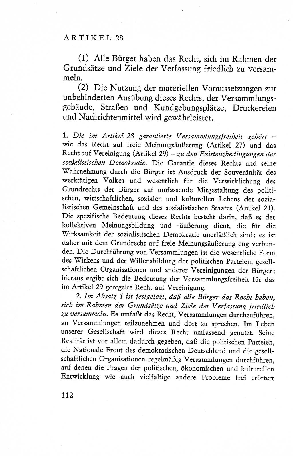 Verfassung der Deutschen Demokratischen Republik (DDR), Dokumente, Kommentar 1969, Band 2, Seite 112 (Verf. DDR Dok. Komm. 1969, Bd. 2, S. 112)