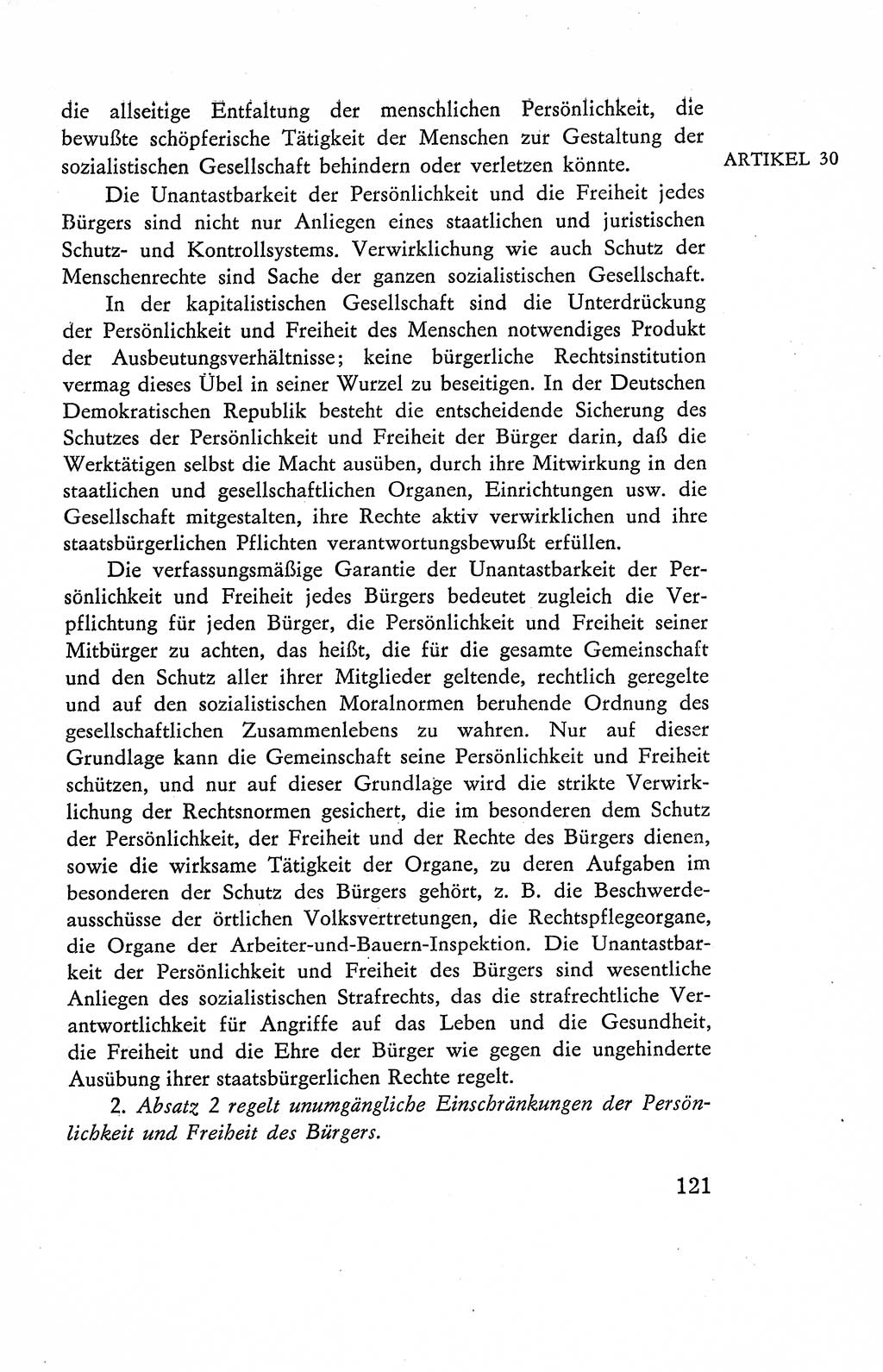 Verfassung der Deutschen Demokratischen Republik (DDR), Dokumente, Kommentar 1969, Band 2, Seite 121 (Verf. DDR Dok. Komm. 1969, Bd. 2, S. 121)