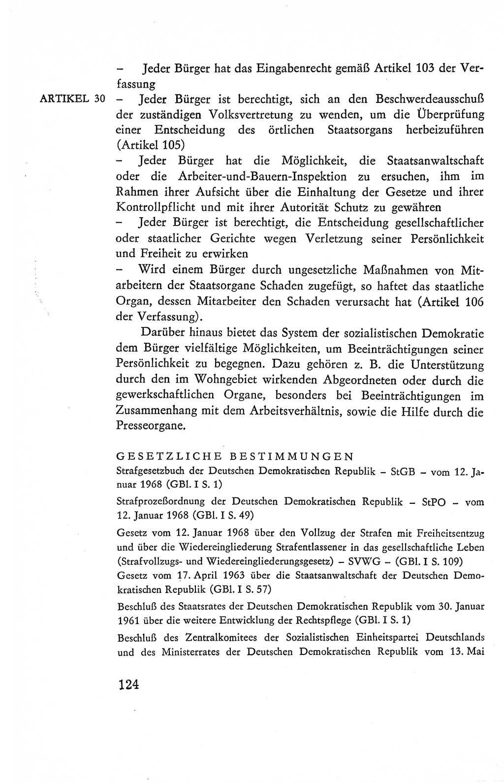 Verfassung der Deutschen Demokratischen Republik (DDR), Dokumente, Kommentar 1969, Band 2, Seite 124 (Verf. DDR Dok. Komm. 1969, Bd. 2, S. 124)