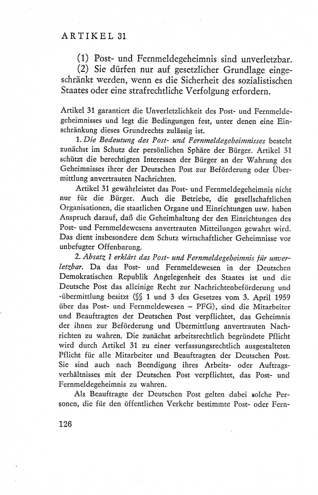 Verfassung der Deutschen Demokratischen Republik (DDR), Dokumente, Kommentar 1969, Band 2, Seite 126 (Verf. DDR Dok. Komm. 1969, Bd. 2, S. 126)