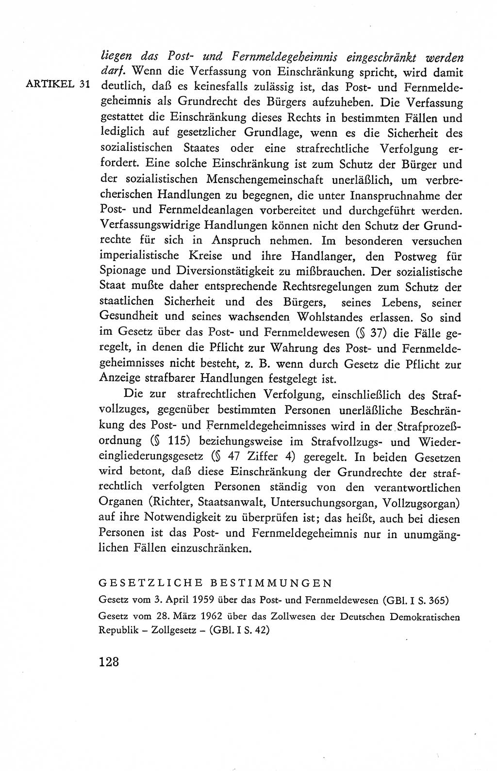 Verfassung der Deutschen Demokratischen Republik (DDR), Dokumente, Kommentar 1969, Band 2, Seite 128 (Verf. DDR Dok. Komm. 1969, Bd. 2, S. 128)