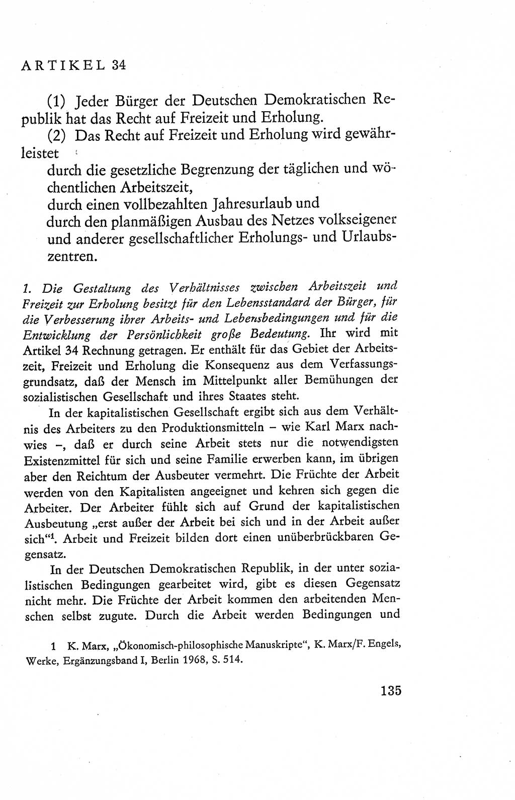 Verfassung der Deutschen Demokratischen Republik (DDR), Dokumente, Kommentar 1969, Band 2, Seite 135 (Verf. DDR Dok. Komm. 1969, Bd. 2, S. 135)