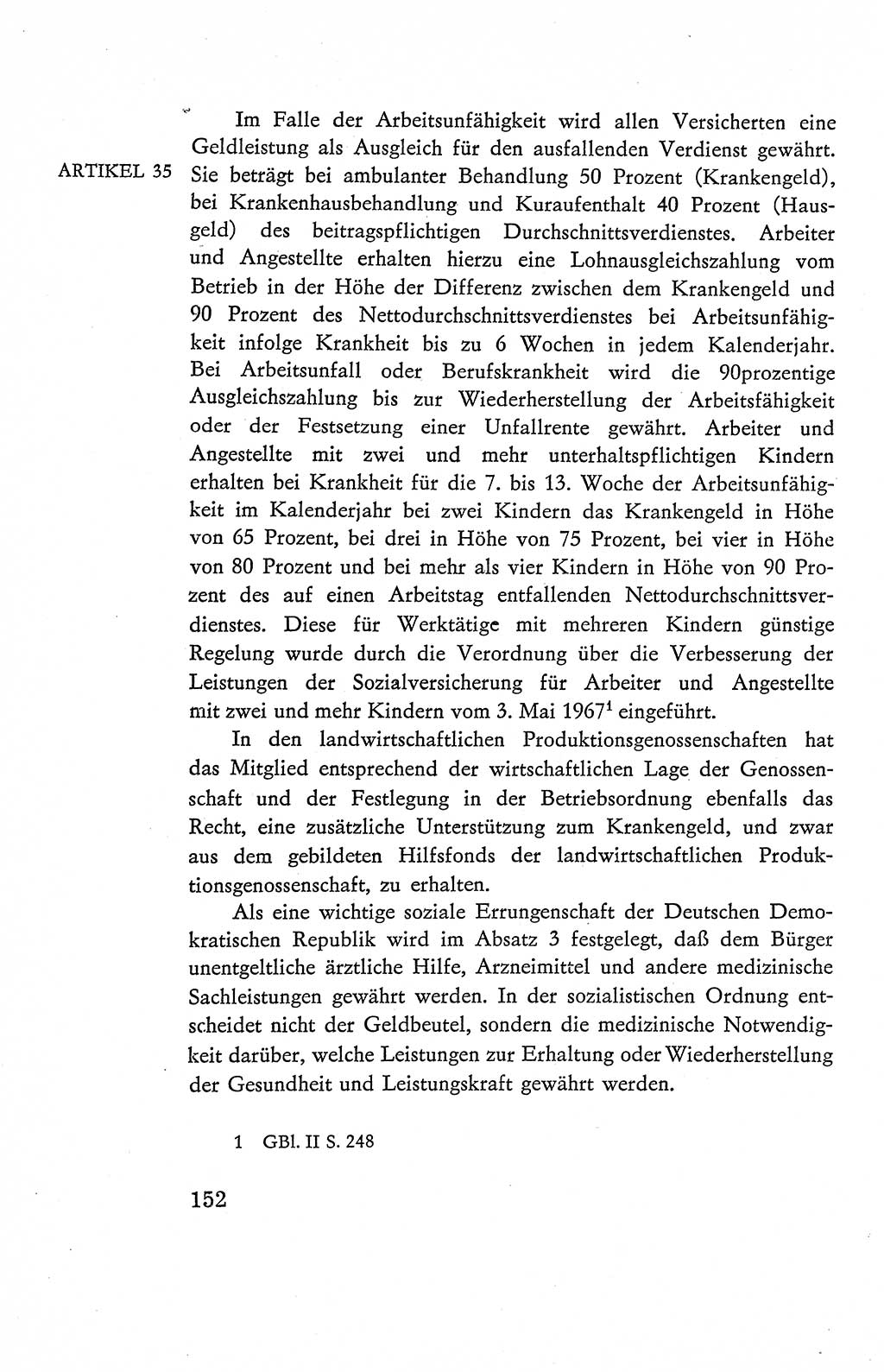 Verfassung der Deutschen Demokratischen Republik (DDR), Dokumente, Kommentar 1969, Band 2, Seite 152 (Verf. DDR Dok. Komm. 1969, Bd. 2, S. 152)