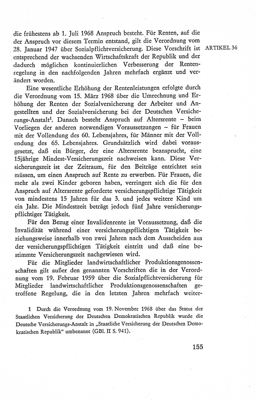 Verfassung der Deutschen Demokratischen Republik (DDR), Dokumente, Kommentar 1969, Band 2, Seite 155 (Verf. DDR Dok. Komm. 1969, Bd. 2, S. 155)