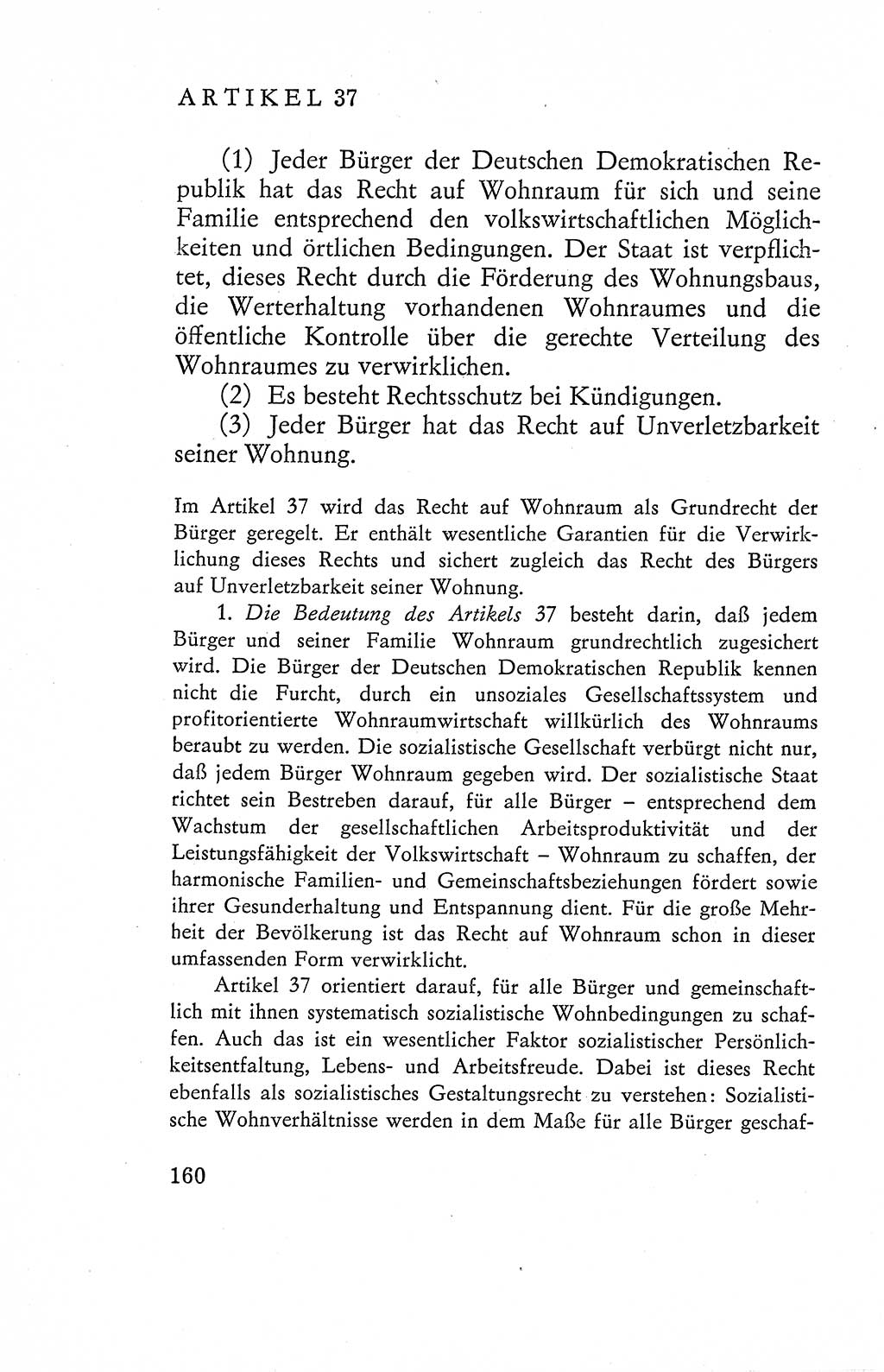 Verfassung der Deutschen Demokratischen Republik (DDR), Dokumente, Kommentar 1969, Band 2, Seite 160 (Verf. DDR Dok. Komm. 1969, Bd. 2, S. 160)