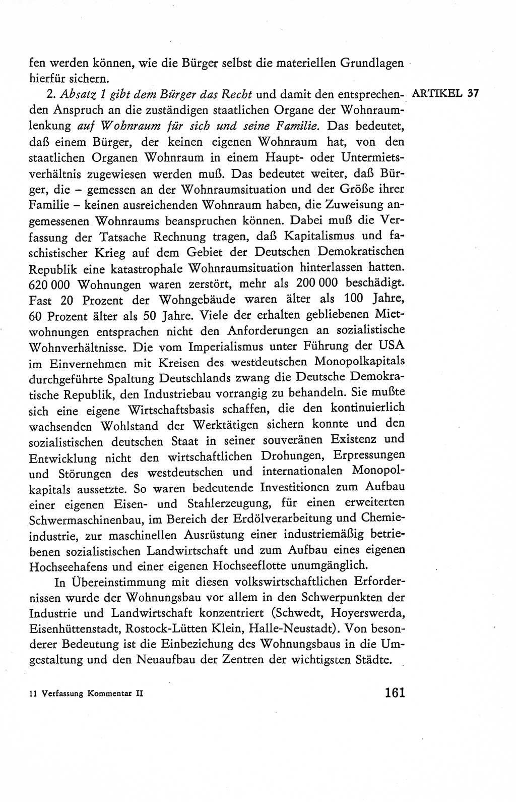 Verfassung der Deutschen Demokratischen Republik (DDR), Dokumente, Kommentar 1969, Band 2, Seite 161 (Verf. DDR Dok. Komm. 1969, Bd. 2, S. 161)