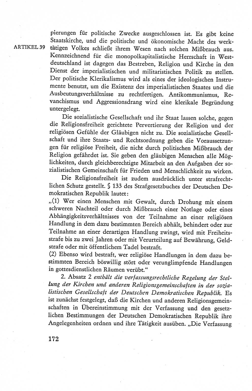 Verfassung der Deutschen Demokratischen Republik (DDR), Dokumente, Kommentar 1969, Band 2, Seite 172 (Verf. DDR Dok. Komm. 1969, Bd. 2, S. 172)