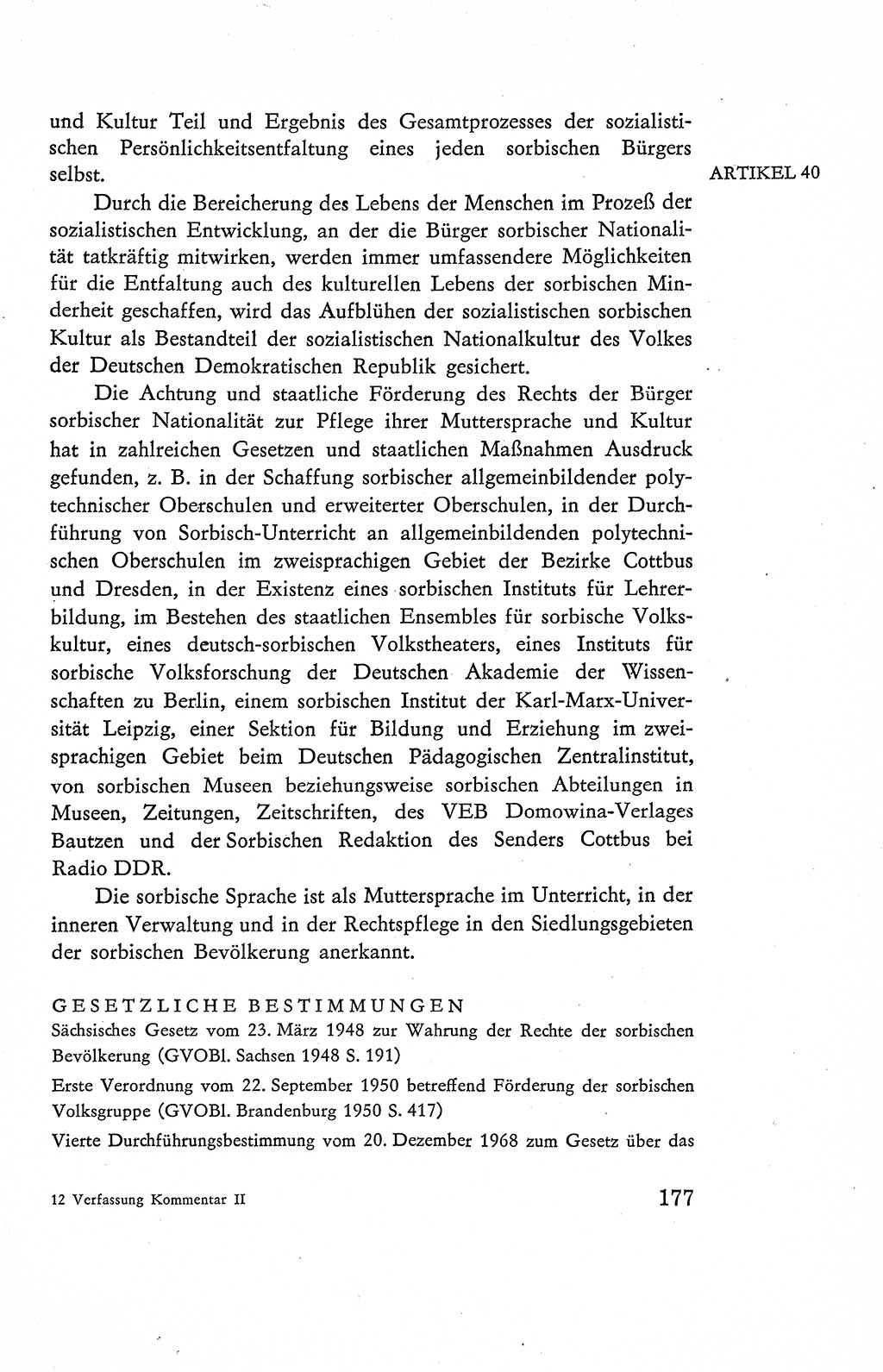 Verfassung der Deutschen Demokratischen Republik (DDR), Dokumente, Kommentar 1969, Band 2, Seite 177 (Verf. DDR Dok. Komm. 1969, Bd. 2, S. 177)