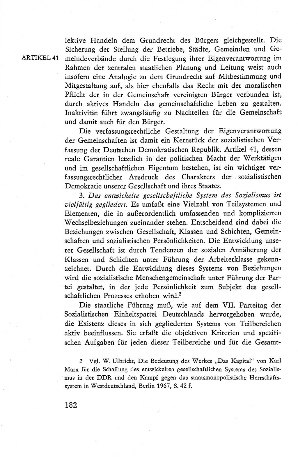 Verfassung der Deutschen Demokratischen Republik (DDR), Dokumente, Kommentar 1969, Band 2, Seite 182 (Verf. DDR Dok. Komm. 1969, Bd. 2, S. 182)
