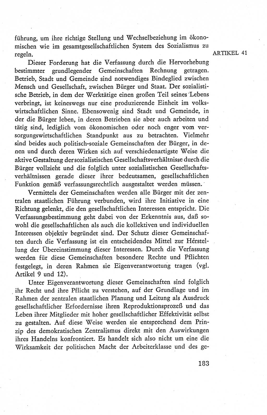 Verfassung der Deutschen Demokratischen Republik (DDR), Dokumente, Kommentar 1969, Band 2, Seite 183 (Verf. DDR Dok. Komm. 1969, Bd. 2, S. 183)