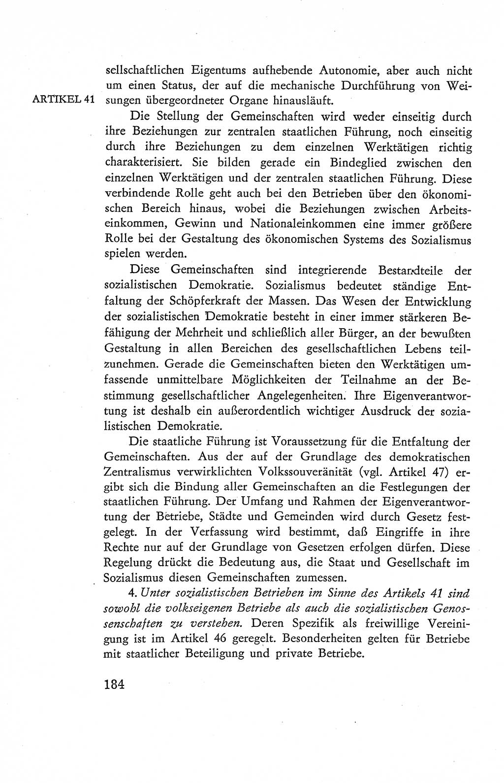Verfassung der Deutschen Demokratischen Republik (DDR), Dokumente, Kommentar 1969, Band 2, Seite 184 (Verf. DDR Dok. Komm. 1969, Bd. 2, S. 184)
