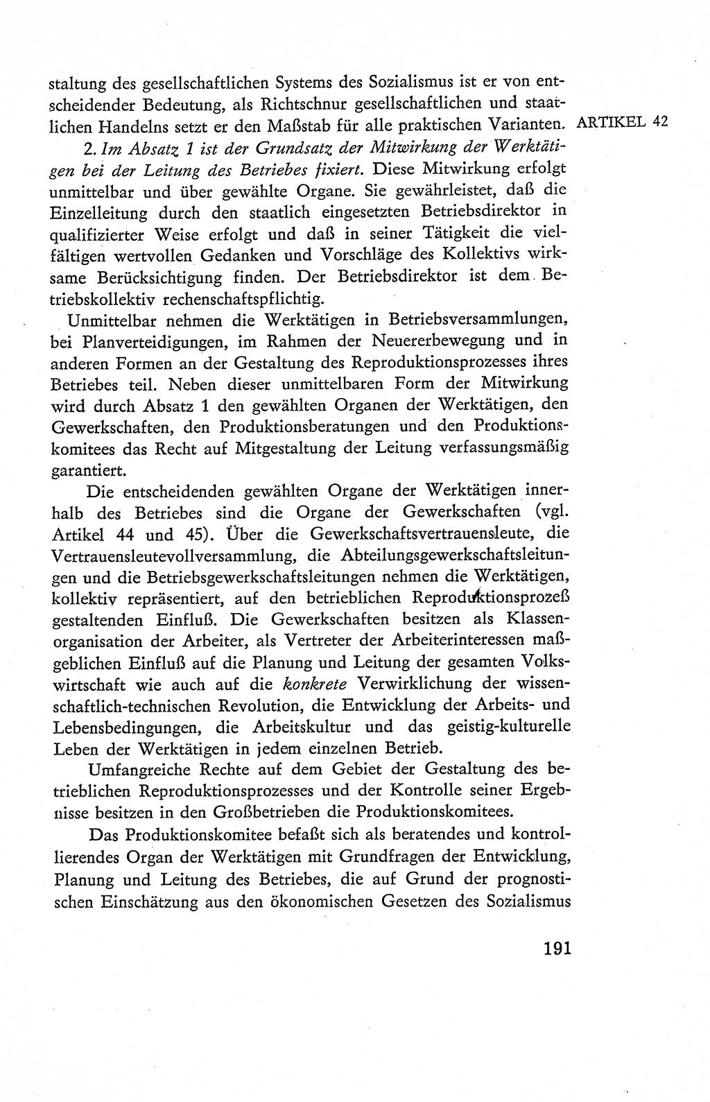 Verfassung der Deutschen Demokratischen Republik (DDR), Dokumente, Kommentar 1969, Band 2, Seite 191 (Verf. DDR Dok. Komm. 1969, Bd. 2, S. 191)
