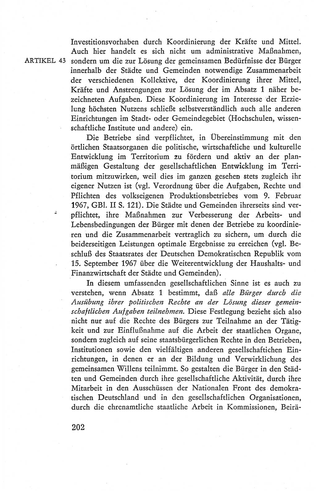 Verfassung der Deutschen Demokratischen Republik (DDR), Dokumente, Kommentar 1969, Band 2, Seite 202 (Verf. DDR Dok. Komm. 1969, Bd. 2, S. 202)