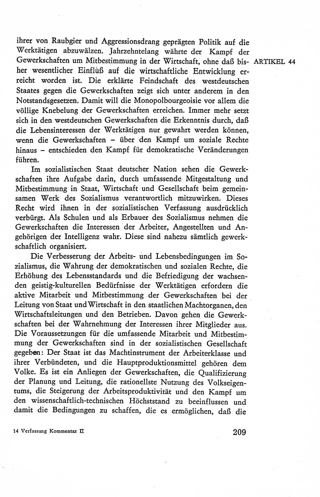 Verfassung der Deutschen Demokratischen Republik (DDR), Dokumente, Kommentar 1969, Band 2, Seite 209 (Verf. DDR Dok. Komm. 1969, Bd. 2, S. 209)